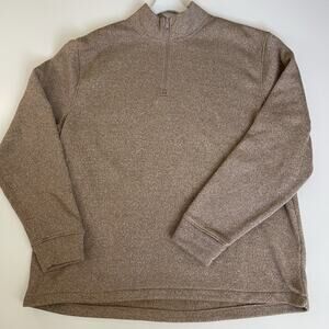 Old Navy Men’s Brown 1/4 Zip Warm Sweater Size XXL Long Sleeve Pullover Casual